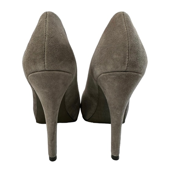 ASH Eloise Grey Suede Stiletto Platform High Heels Size 38/ US 7.5-8 - Picture 8 of 16